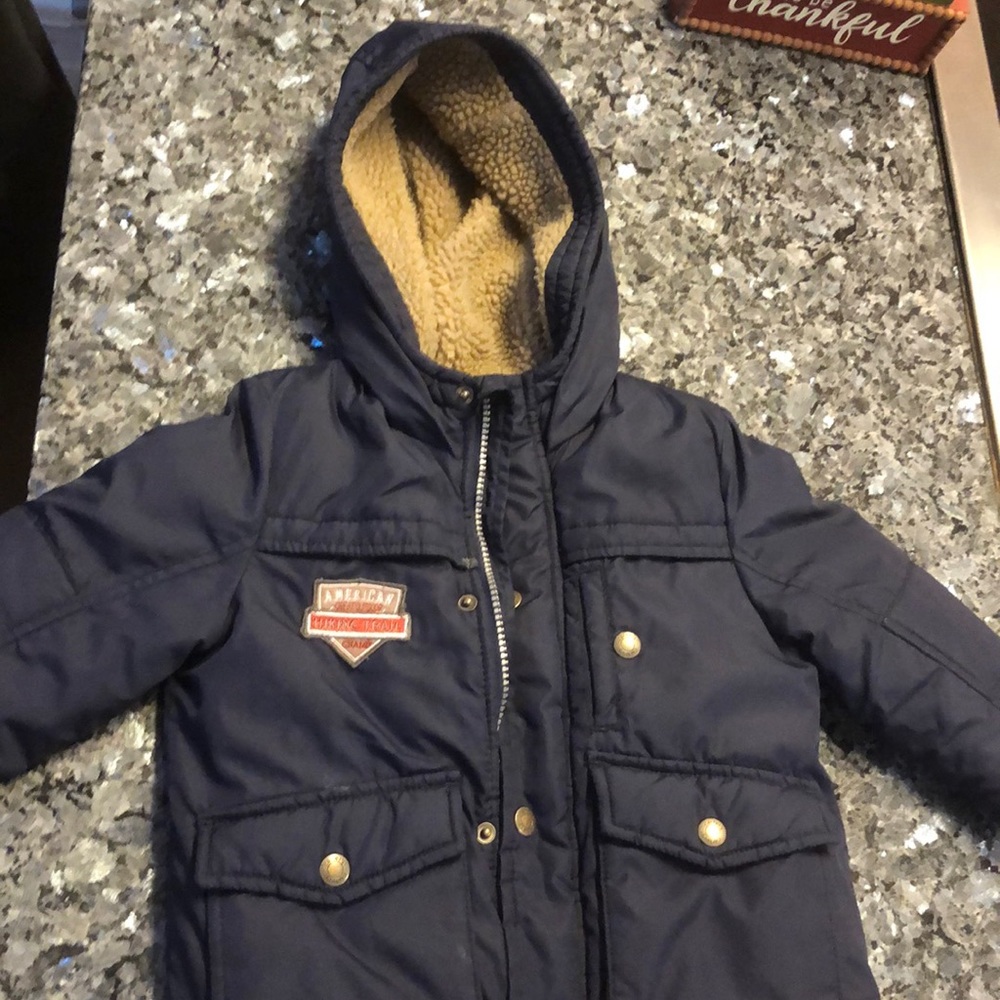 Fleece lined winter jacket coat